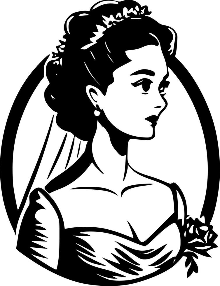 de mariée - minimaliste et plat logo - vecteur illustration