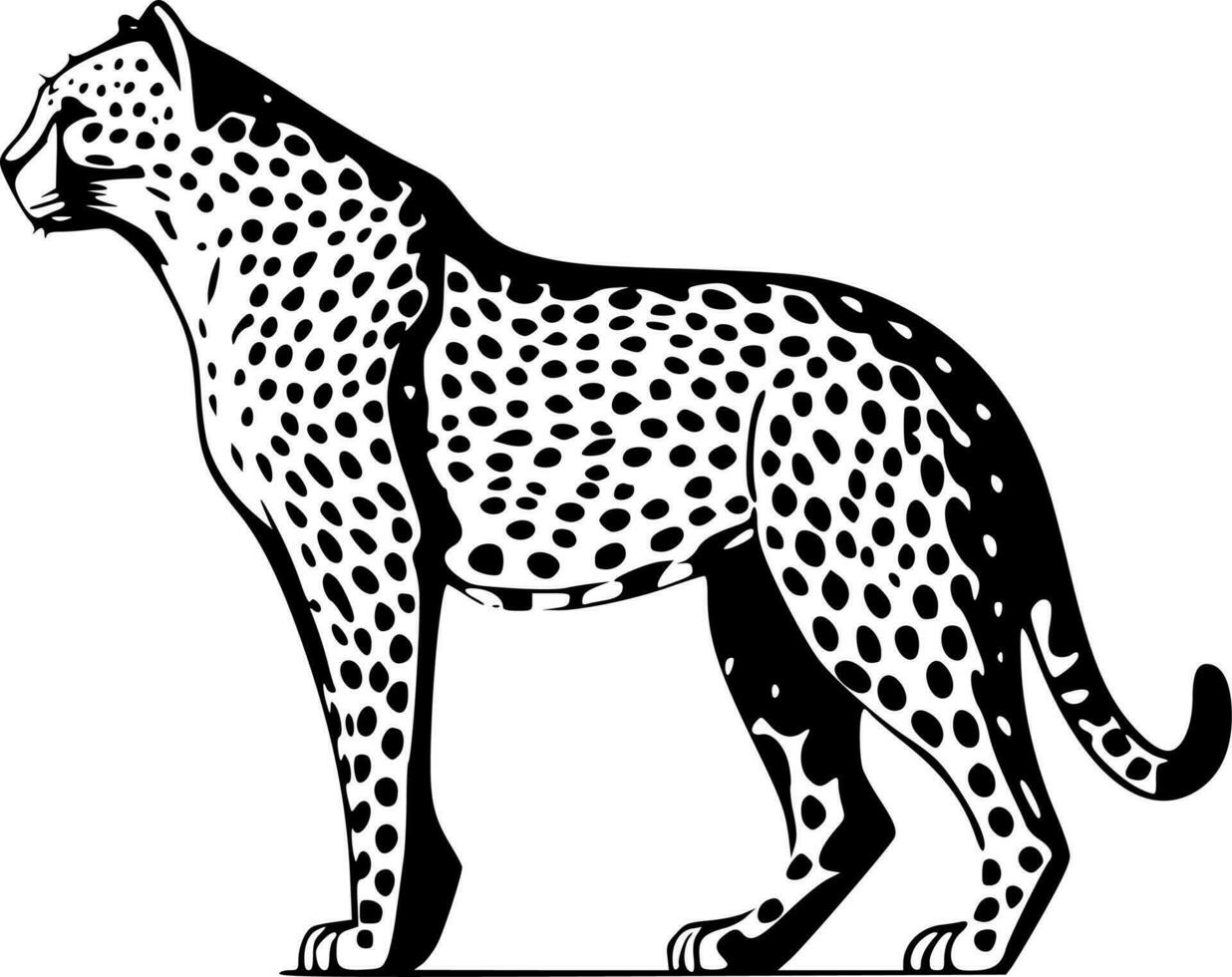 guépard impression - minimaliste et plat logo - vecteur illustration