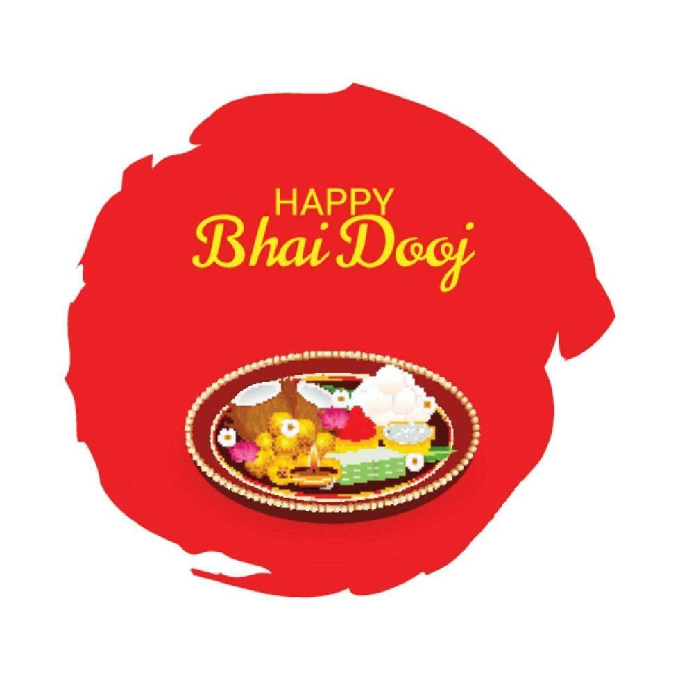 vecteur illustration de une Contexte pour Indien Festival de content bhai dooj fête.