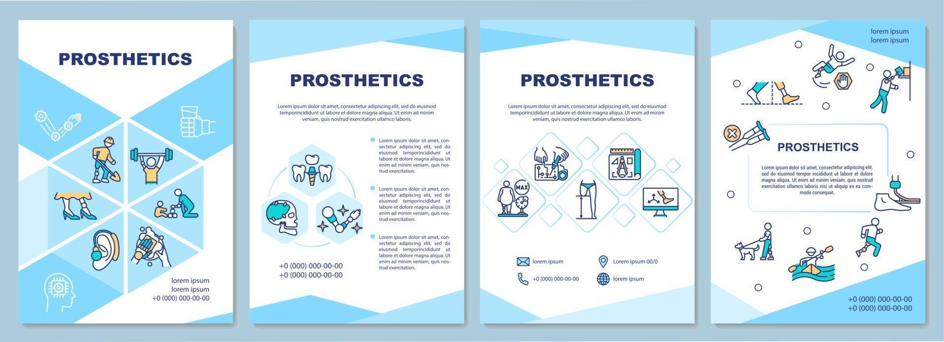 modèle de brochure de prothèse vecteur