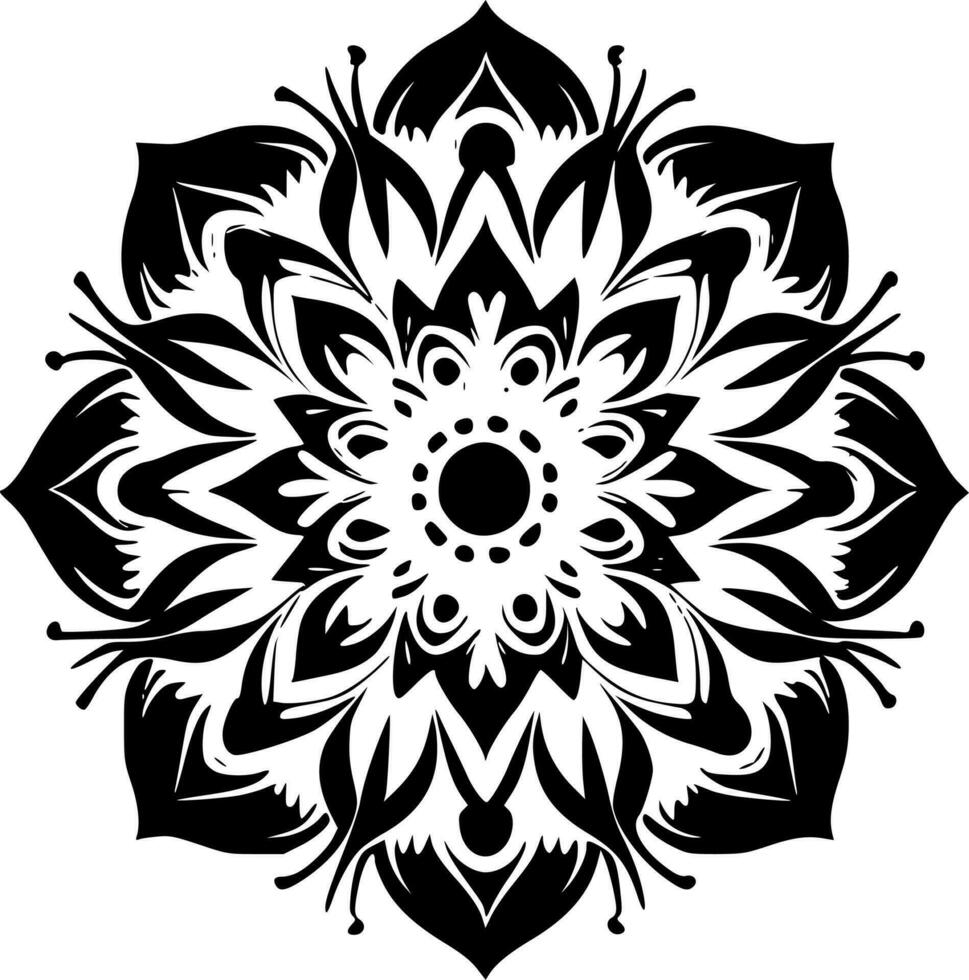 mandala - minimaliste et plat logo - vecteur illustration