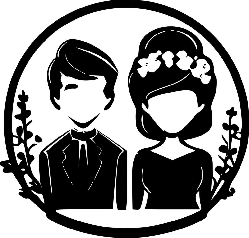 mariage - haute qualité vecteur logo - vecteur illustration idéal pour T-shirt graphique