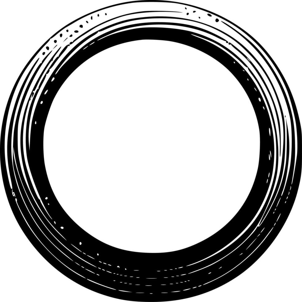 cercle cadre, minimaliste et Facile silhouette - vecteur illustration