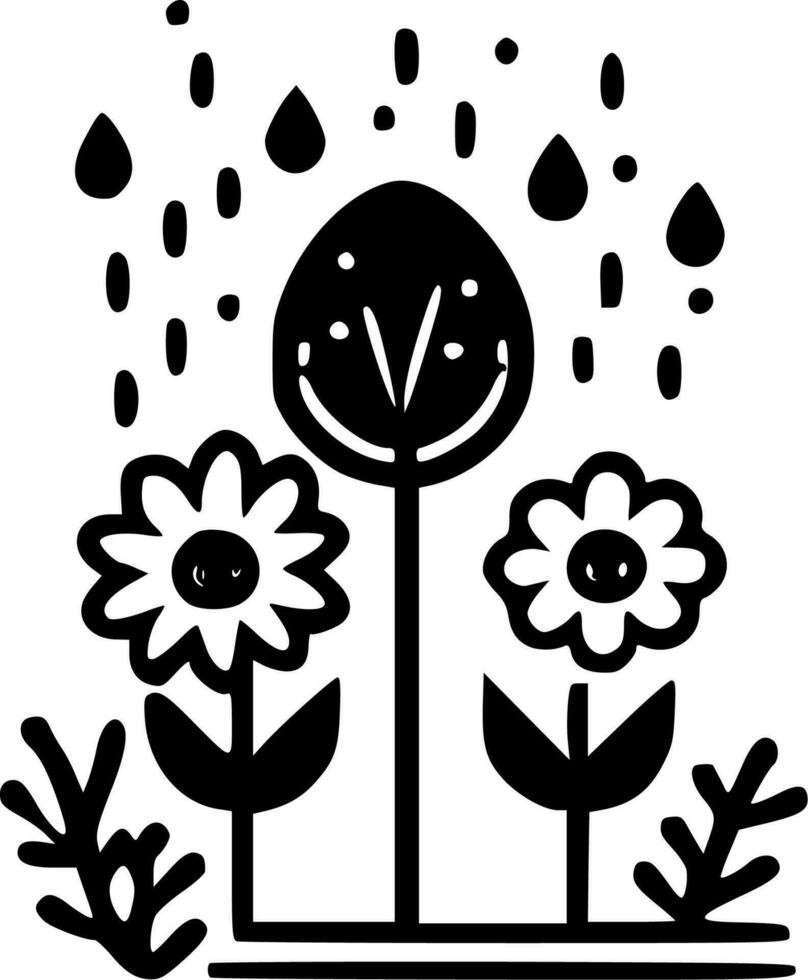 printemps - minimaliste et plat logo - vecteur illustration