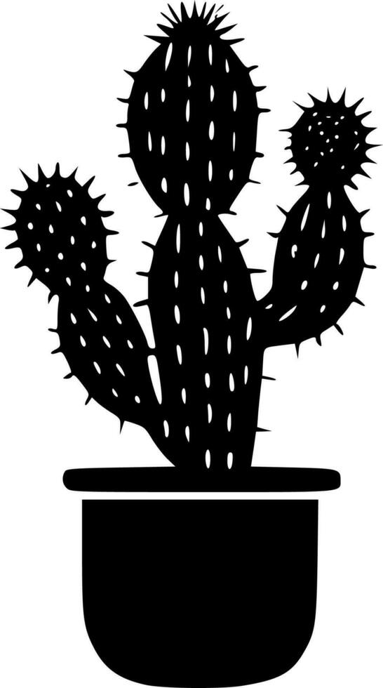 cactus - minimaliste et plat logo - vecteur illustration