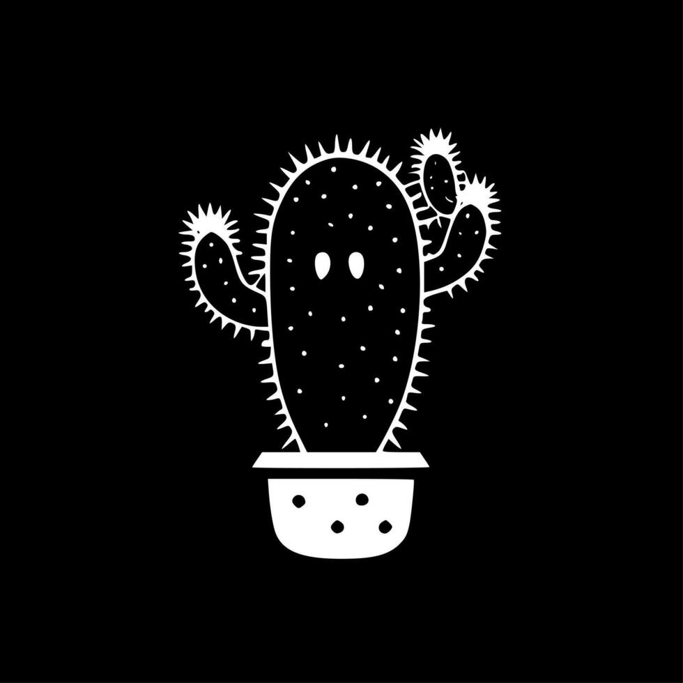 cactus - minimaliste et plat logo - vecteur illustration