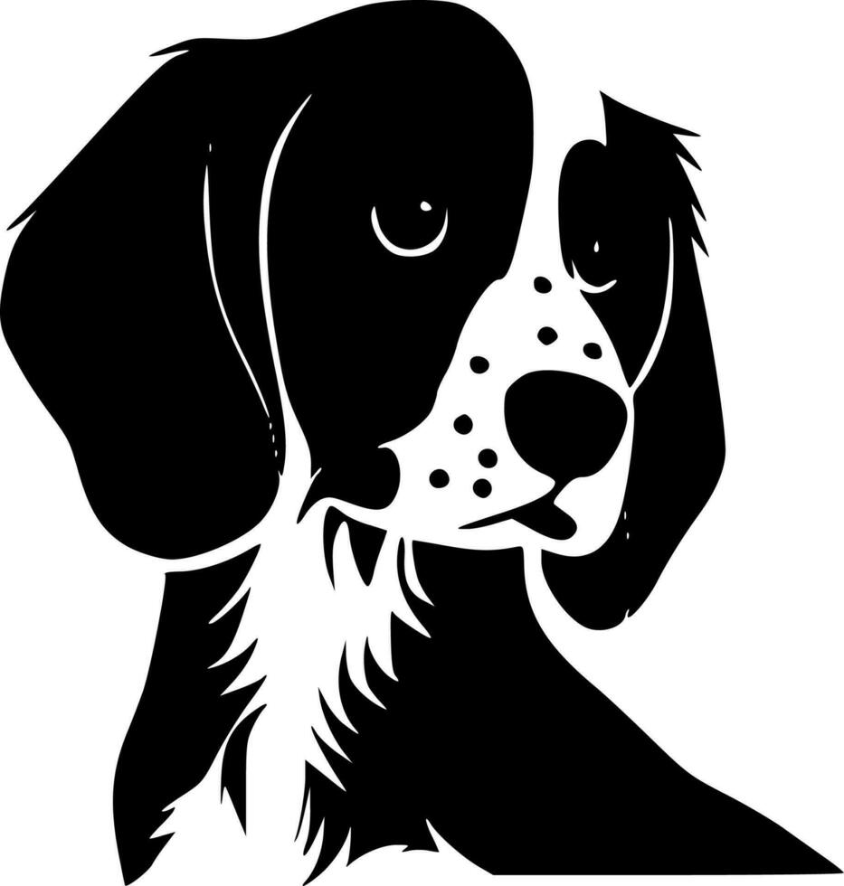 chien agrafe art - minimaliste et plat logo - vecteur illustration