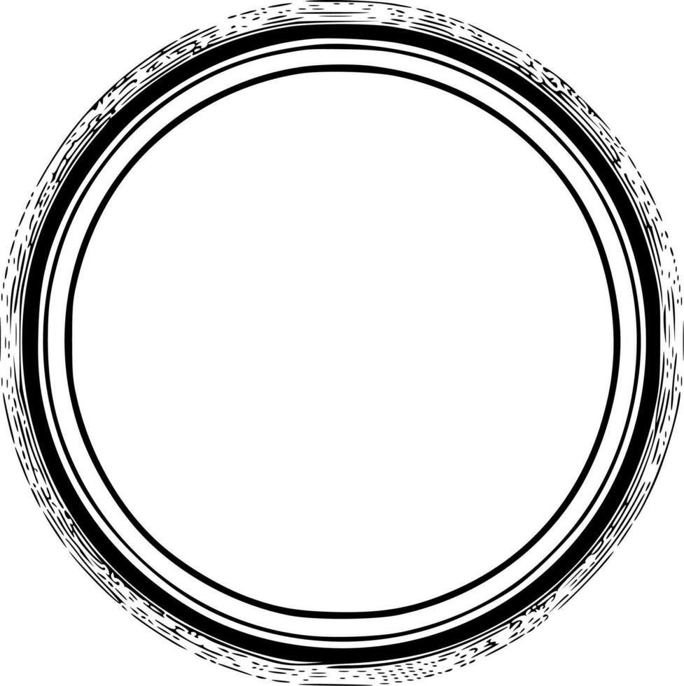 cercle cadre, noir et blanc vecteur illustration