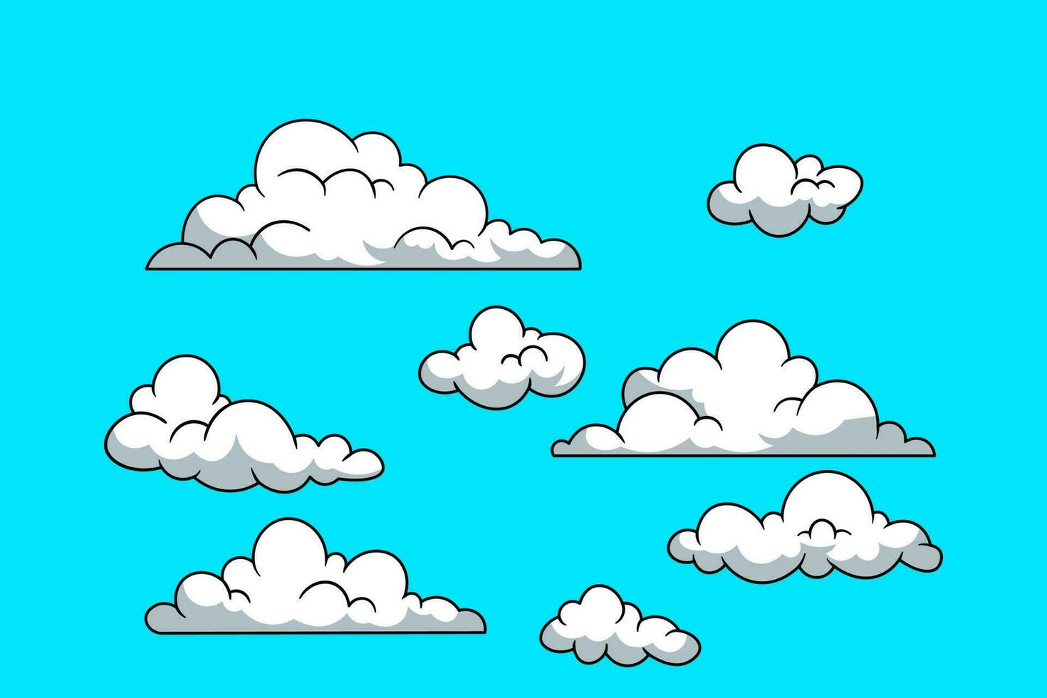 nuage dessin animé vecteur isolé