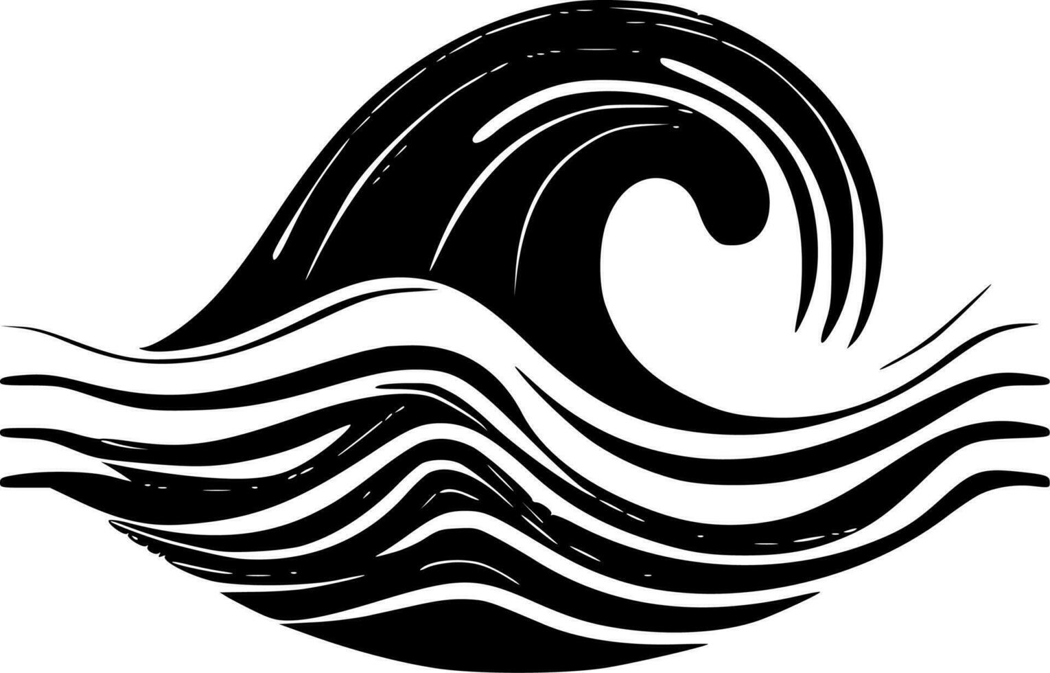 vagues - haute qualité vecteur logo - vecteur illustration idéal pour T-shirt graphique