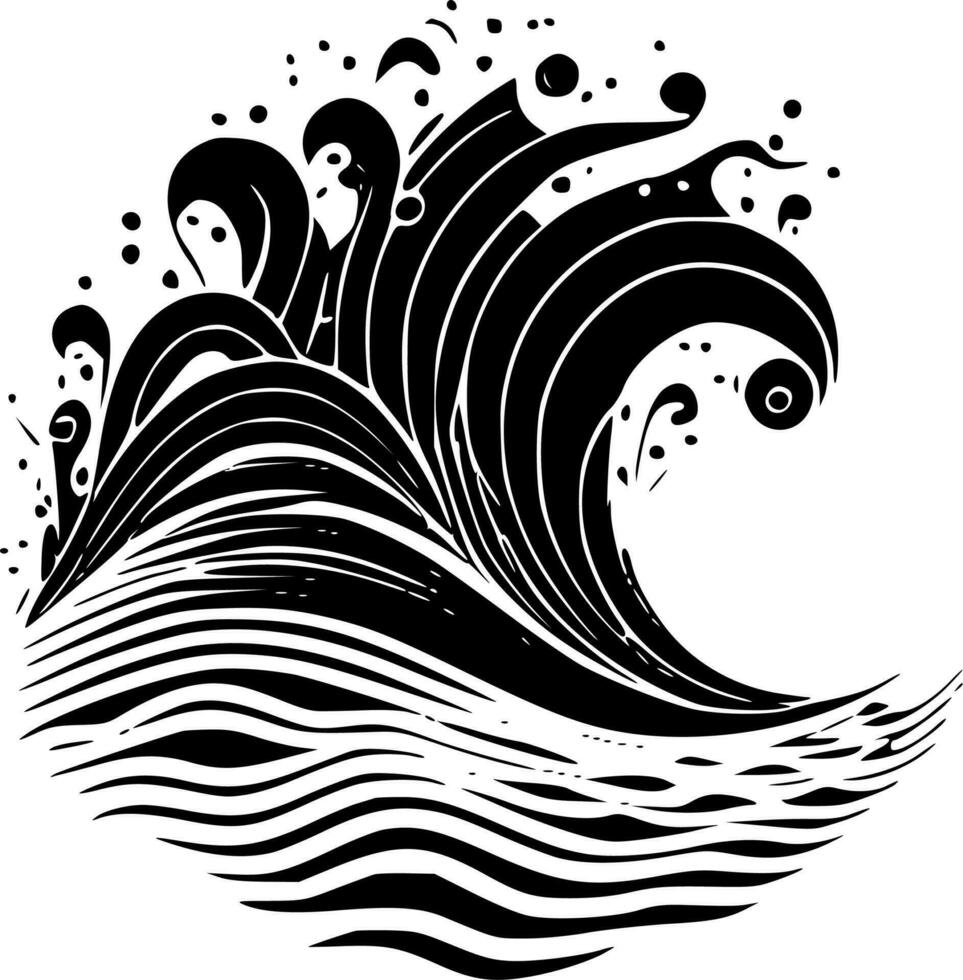 vagues - haute qualité vecteur logo - vecteur illustration idéal pour T-shirt graphique