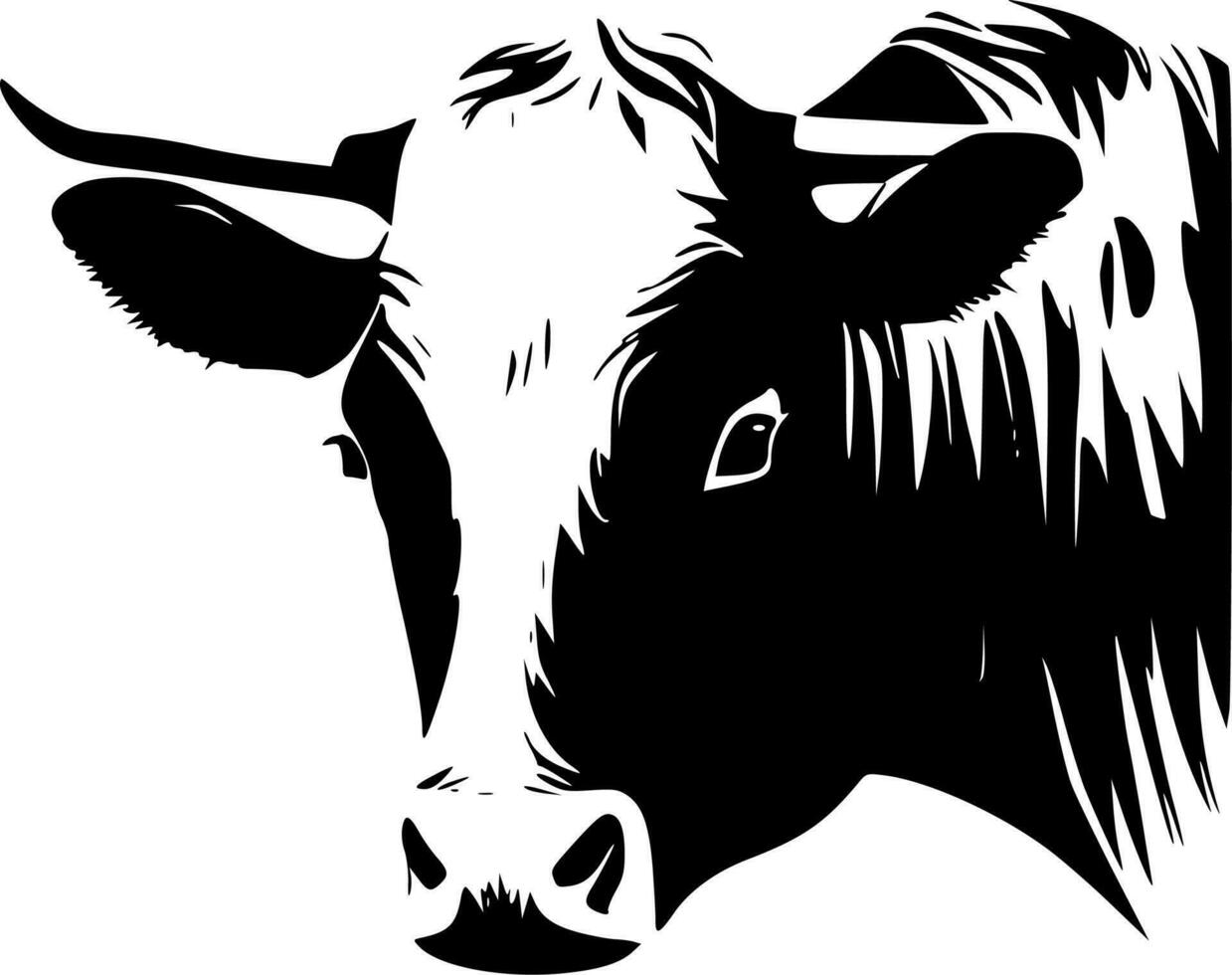 peau de vache - noir et blanc isolé icône - vecteur illustration