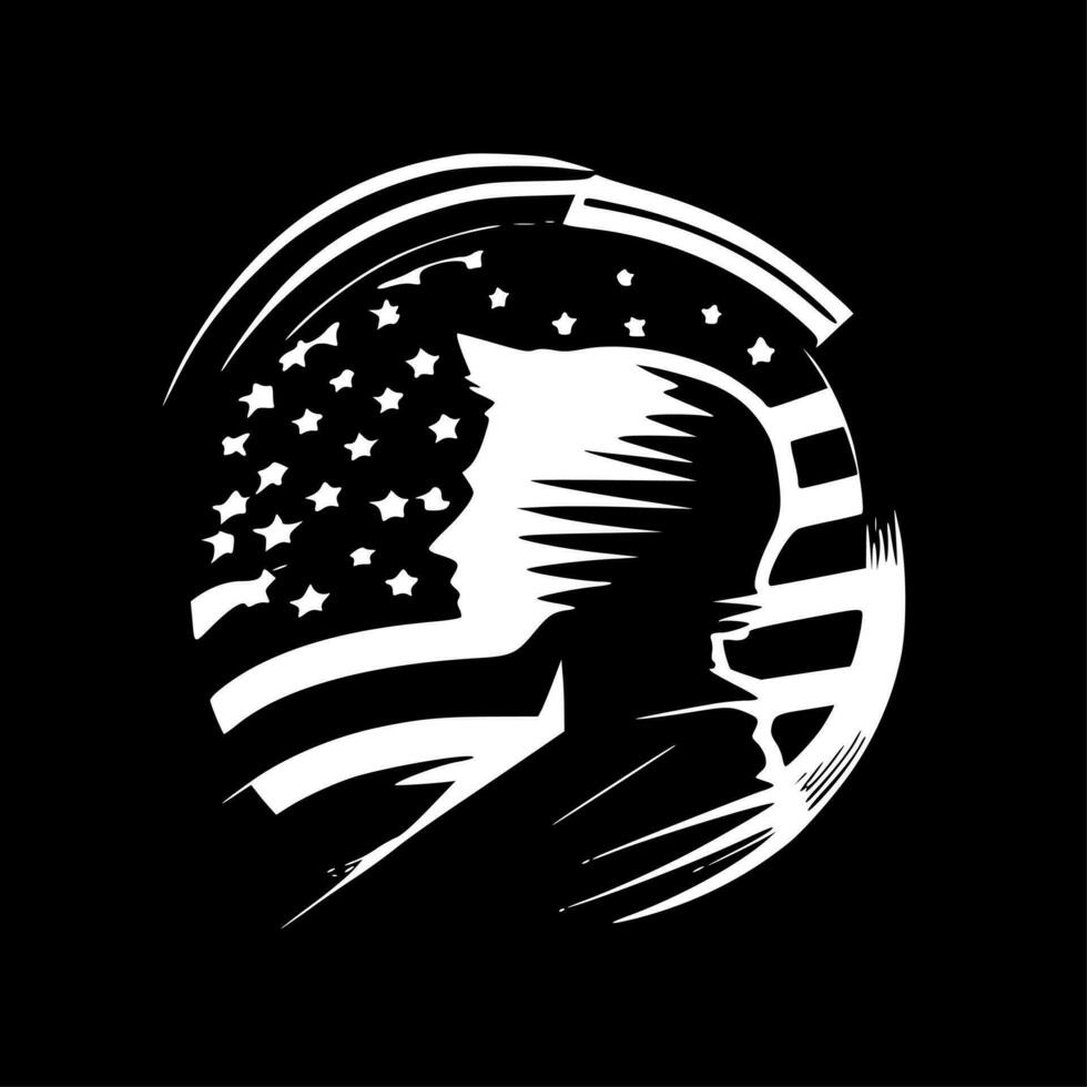 patriotique, noir et blanc vecteur illustration