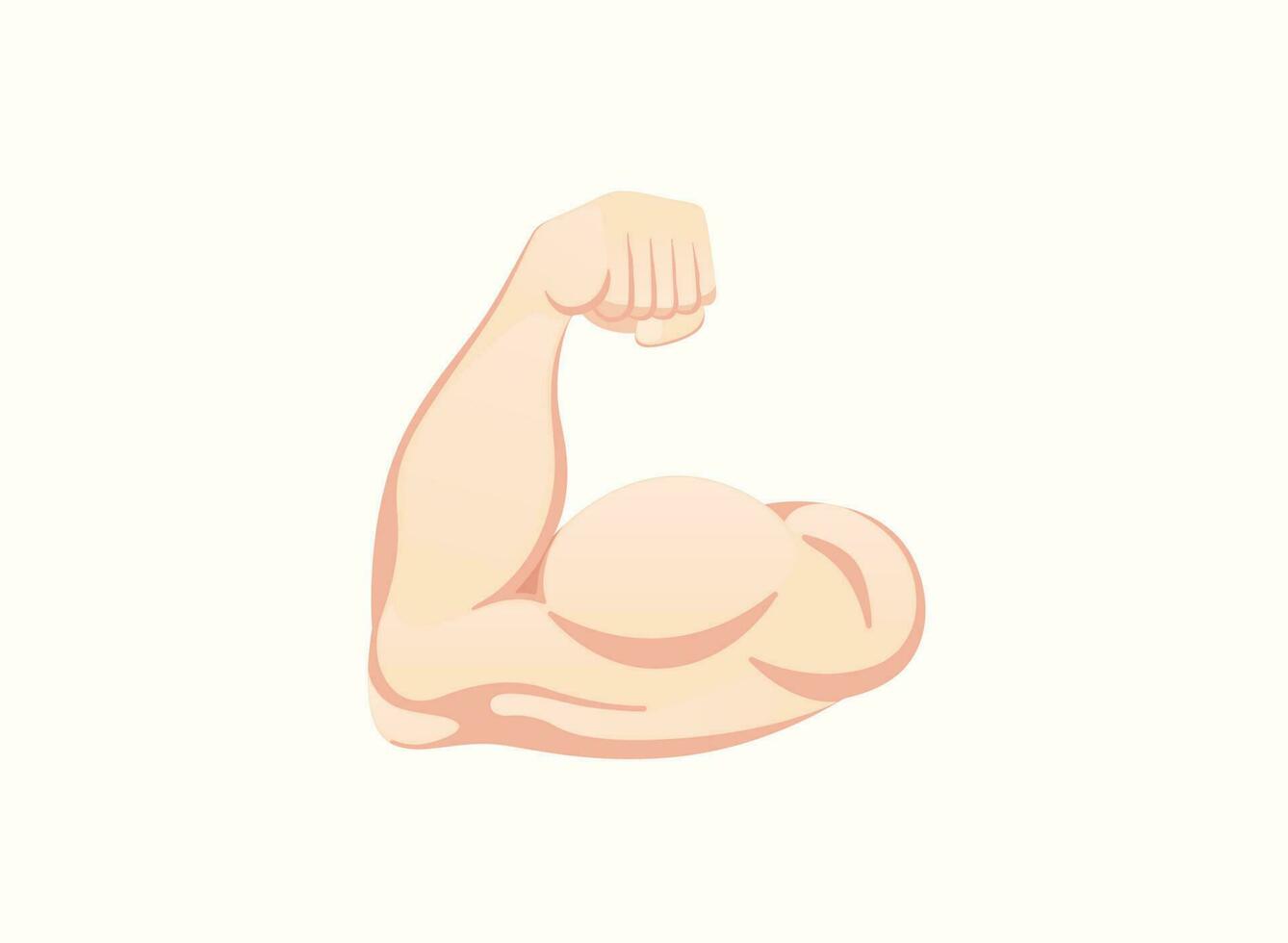 fléchi biceps icône. main geste emoji vecteur illustration