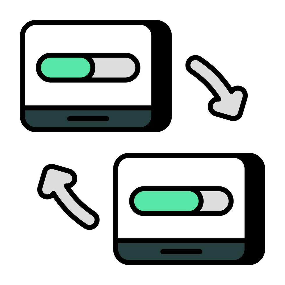 conceptuel plat conception icône de échange vecteur