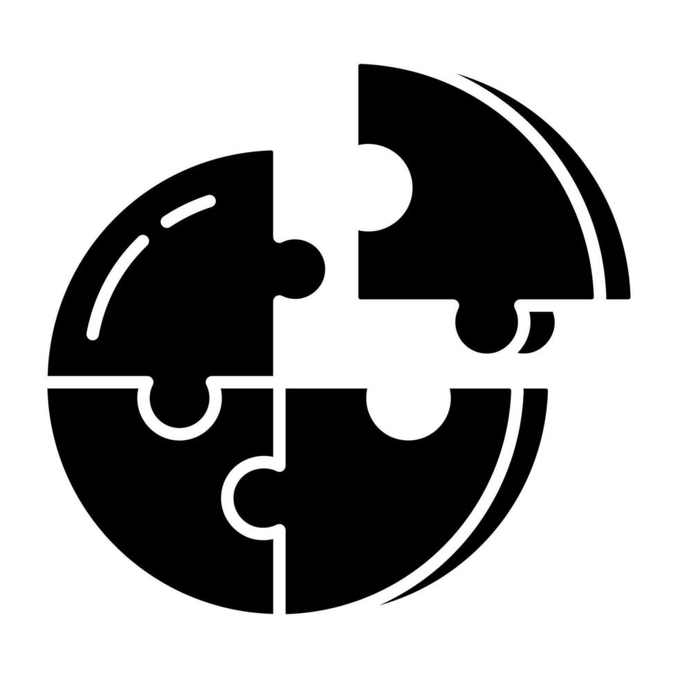 un modifiable conception icône de global puzzle vecteur