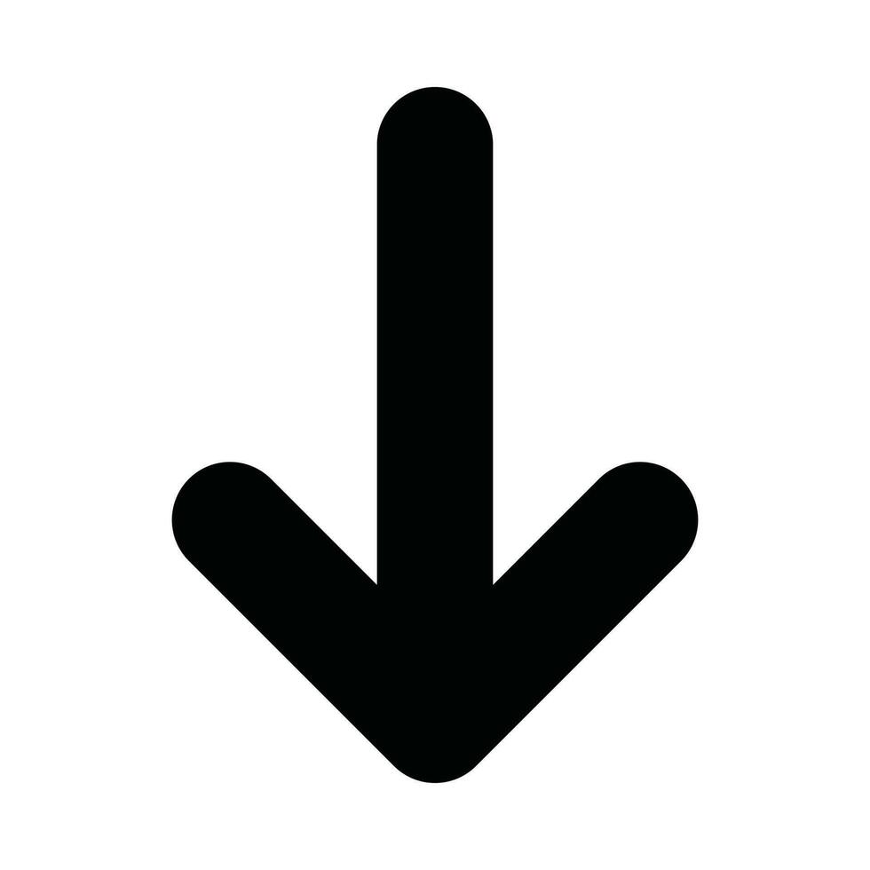 icône de la flèche vers le bas vecteur