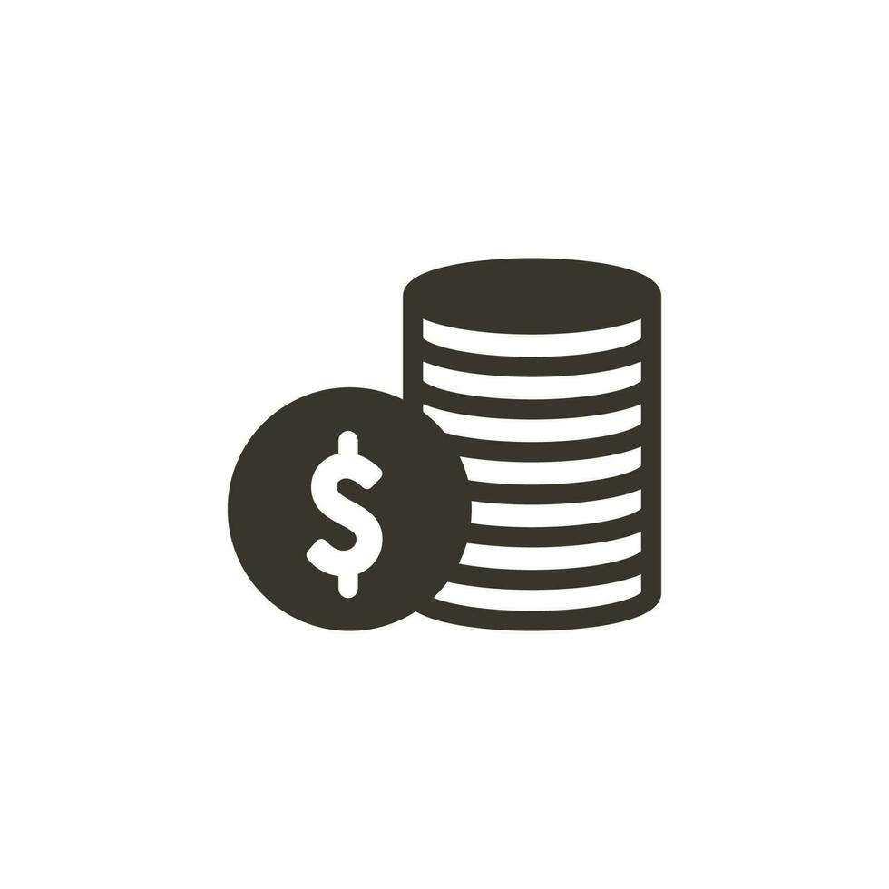 la finance et affaires glyphe, silhouette icône. ui icône dans une plat conception. mince contour Icônes vecteur