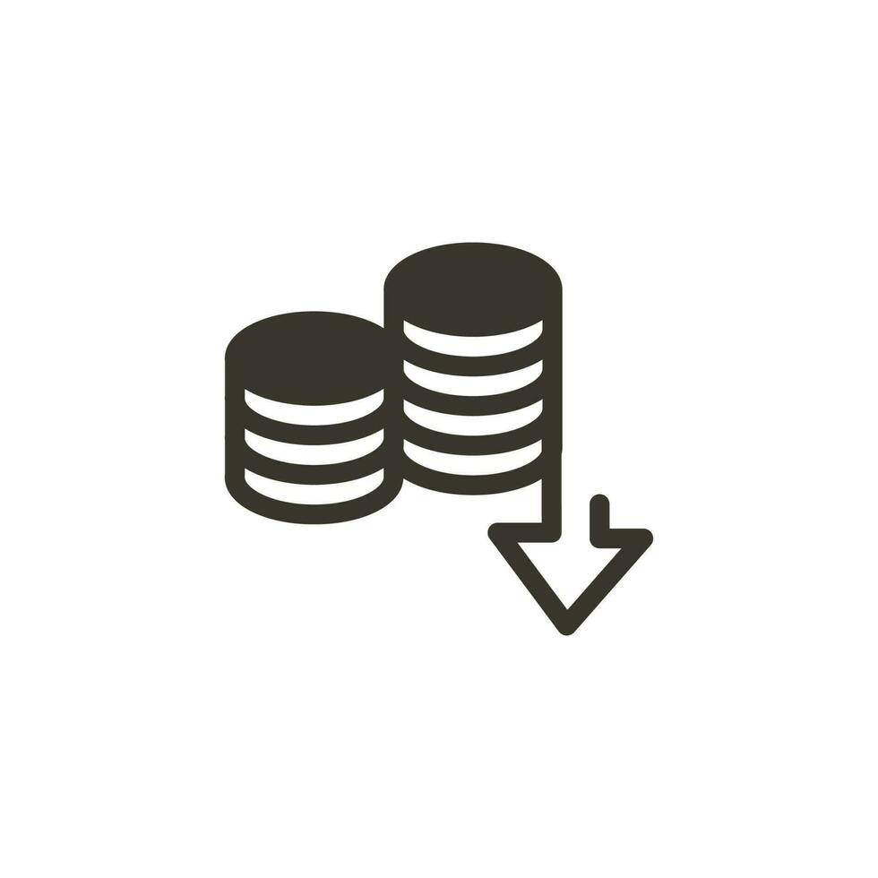 la finance et affaires glyphe, silhouette icône. ui icône dans une plat conception. mince contour Icônes vecteur