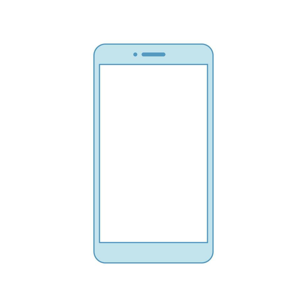 téléphone ligne bleu icône. minimal style bleu téléphone. vecteur