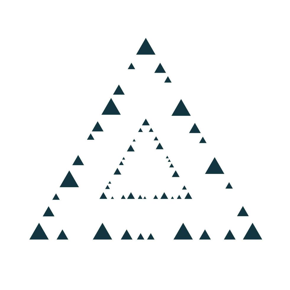 Triangle géométrique cadres ou les frontières cette formé par cercle. vecteur