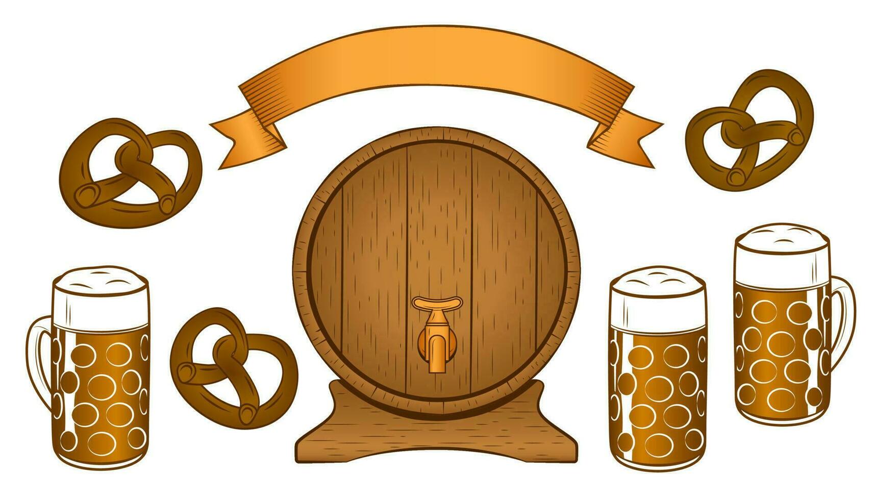 ensemble de Bière thème objets vecteur