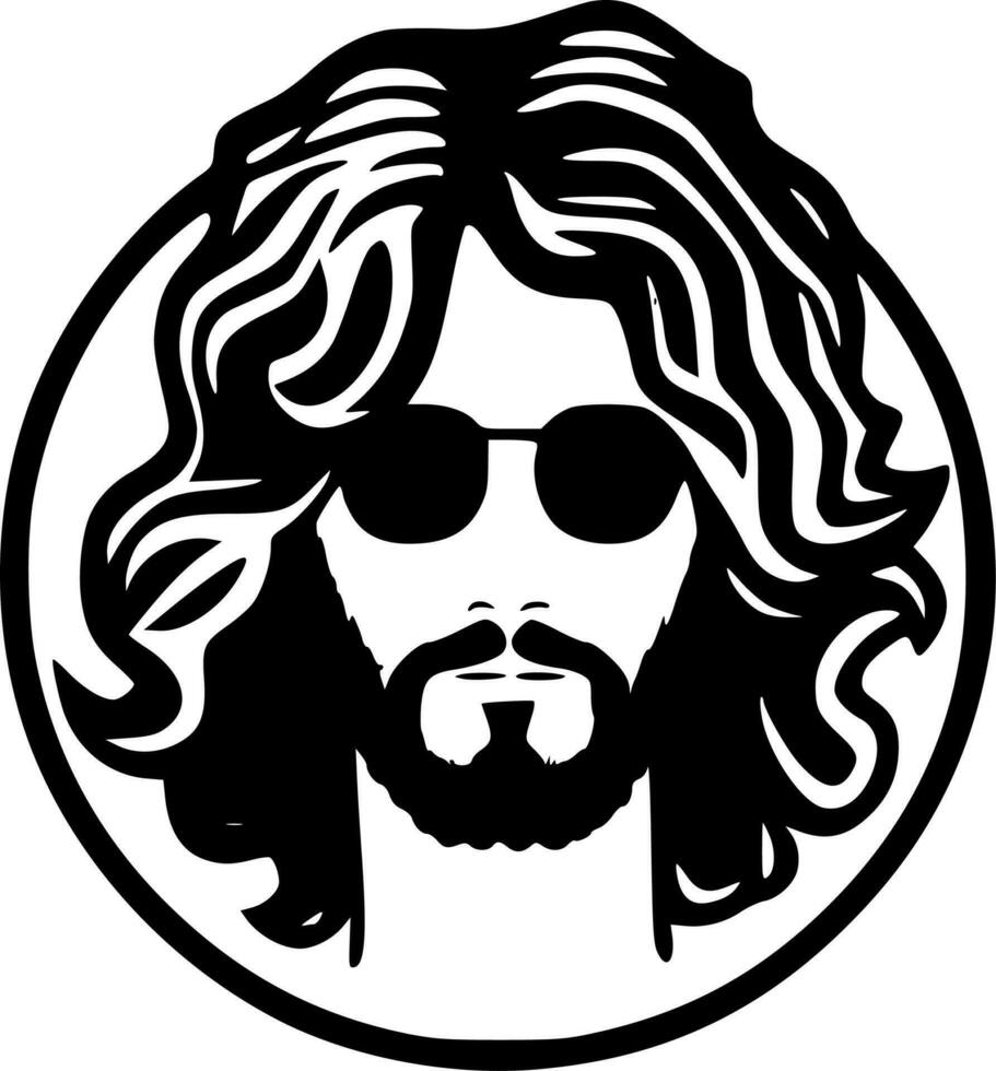 hippie, minimaliste et Facile silhouette - vecteur illustration