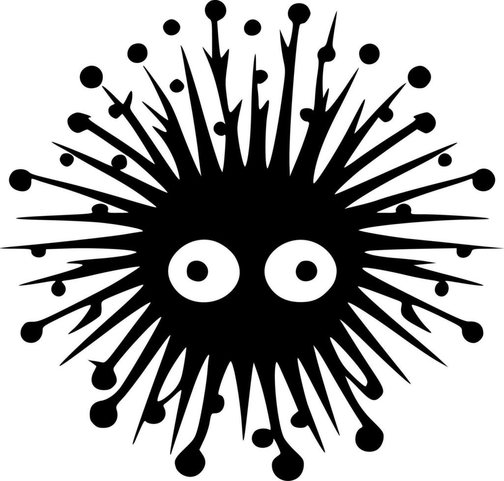 virus - minimaliste et plat logo - vecteur illustration