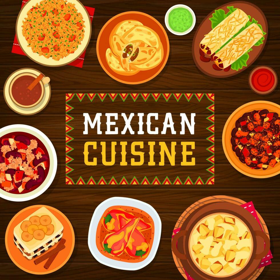 mexicain cuisine repas vecteur affiche