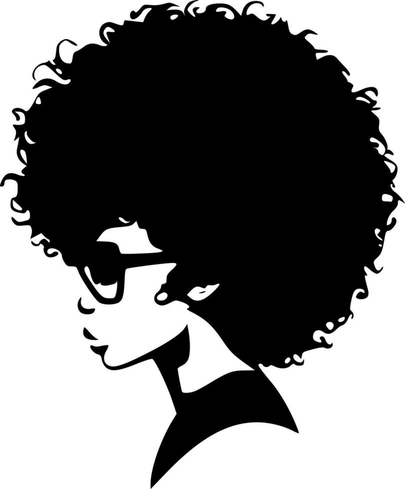 afro, minimaliste et Facile silhouette - vecteur illustration