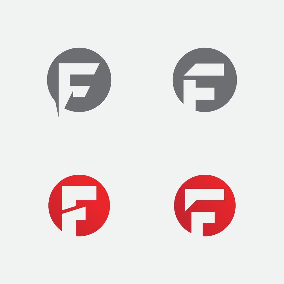 modèle de conception lettre f logo icône vecteur