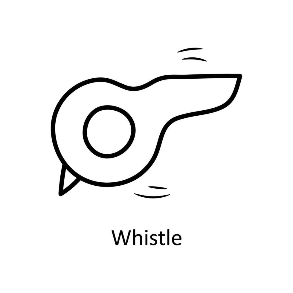 sifflet vecteur contour icône conception illustration. olympique symbole sur blanc Contexte eps dix fichier