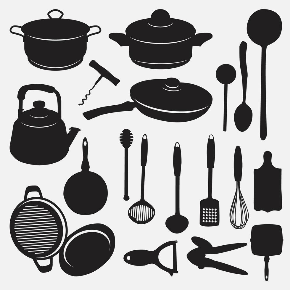 ensemble de modèles de conception de cuisine collection illustration vectorielle vecteur