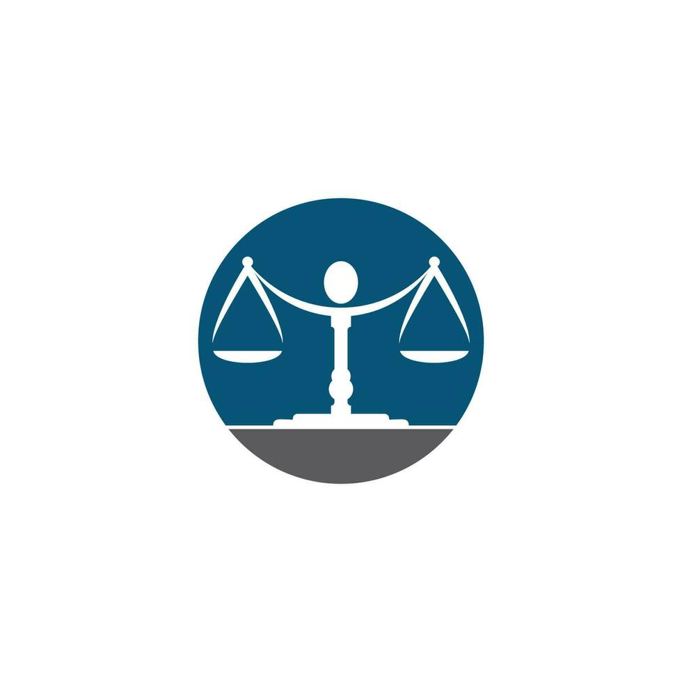 modèle de logo de droit de la justice vecteur