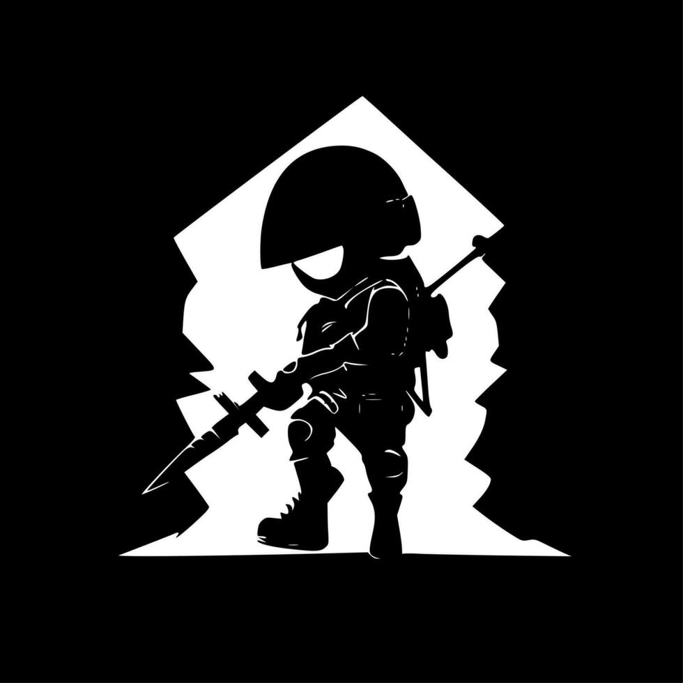 armée - minimaliste et plat logo - vecteur illustration