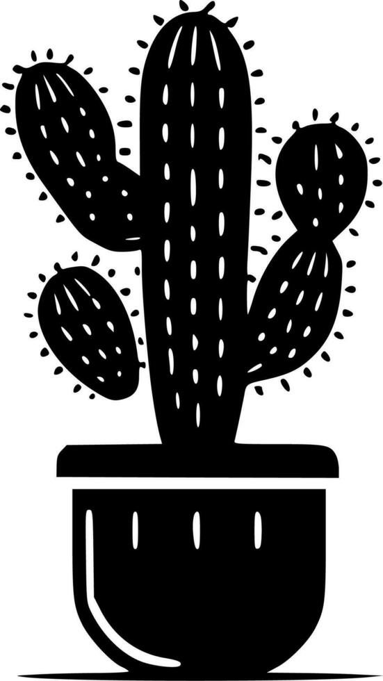 cactus - minimaliste et plat logo - vecteur illustration