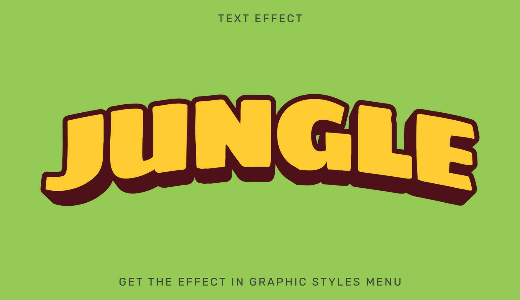 modèle d'effet de texte modifiable jungle vecteur