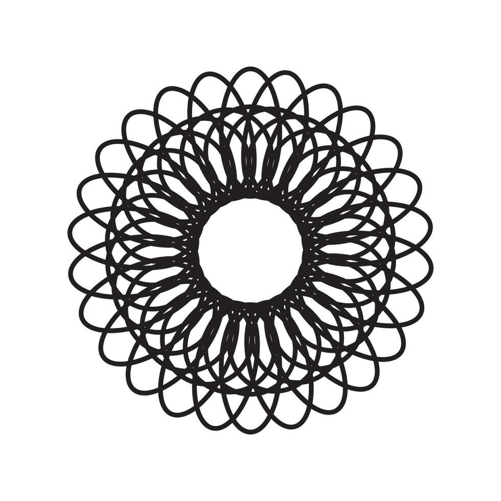 cercle radial motif icône vecteur