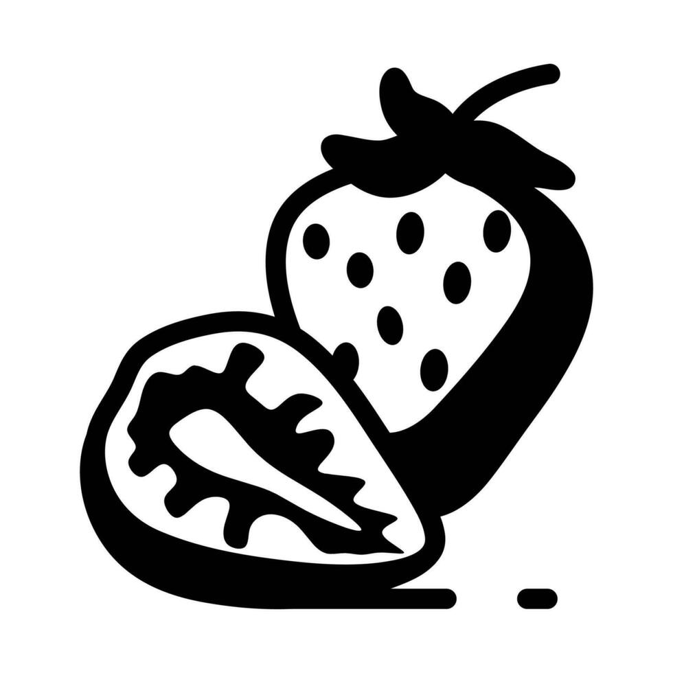 icône de vecteur de fraise