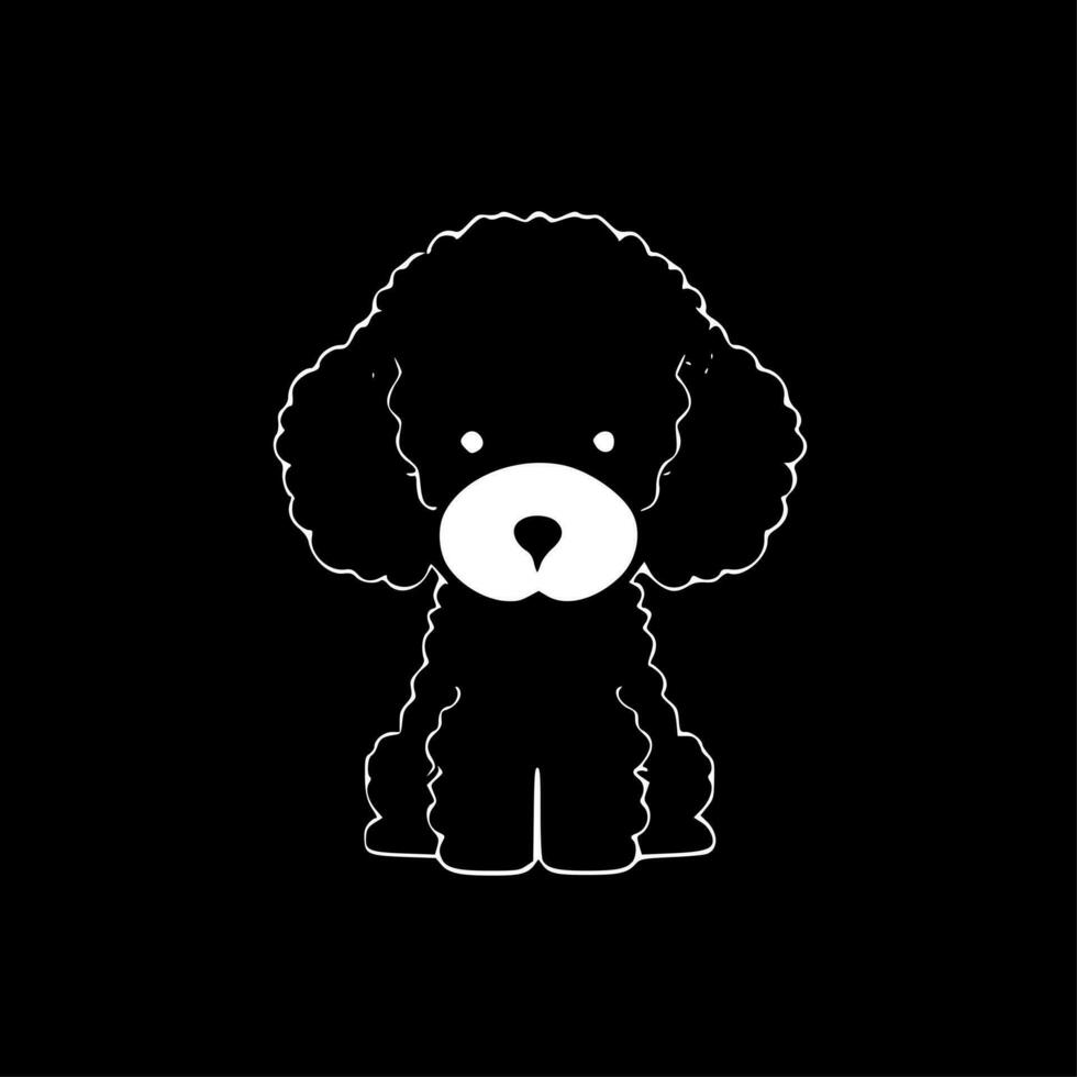 caniche, minimaliste et Facile silhouette - vecteur illustration