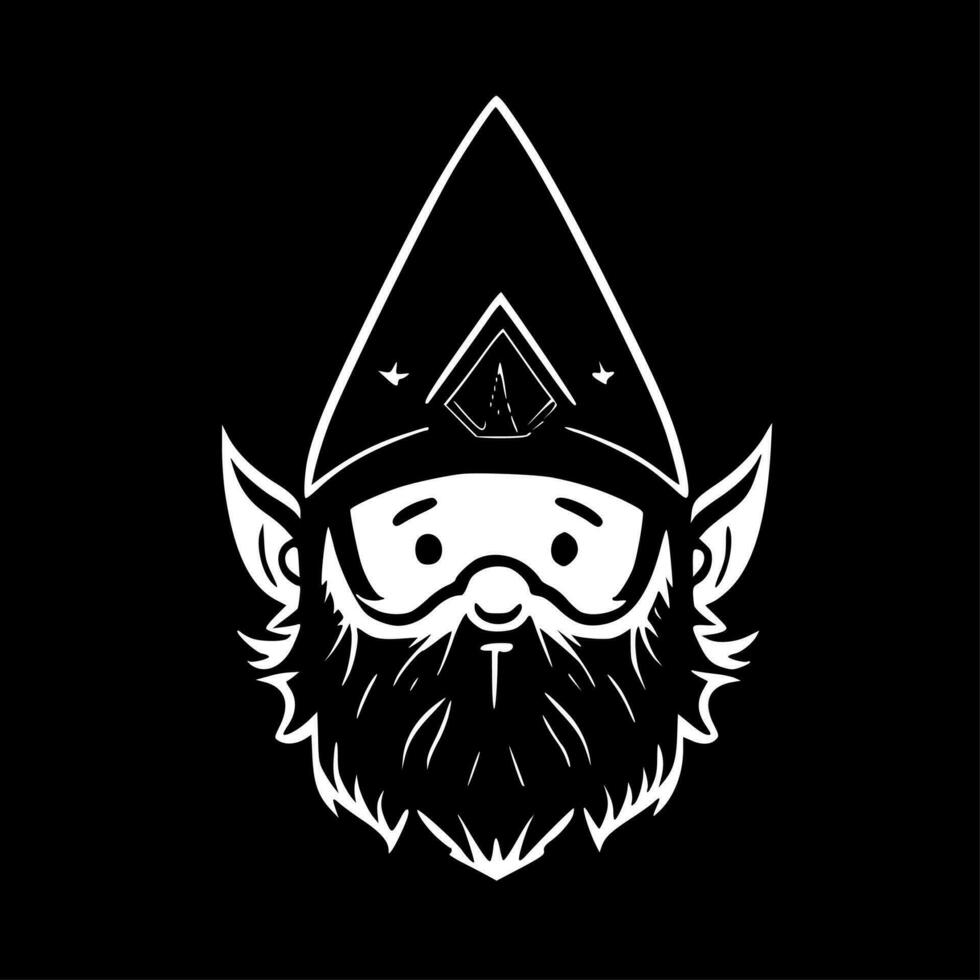 gnome - minimaliste et plat logo - vecteur illustration