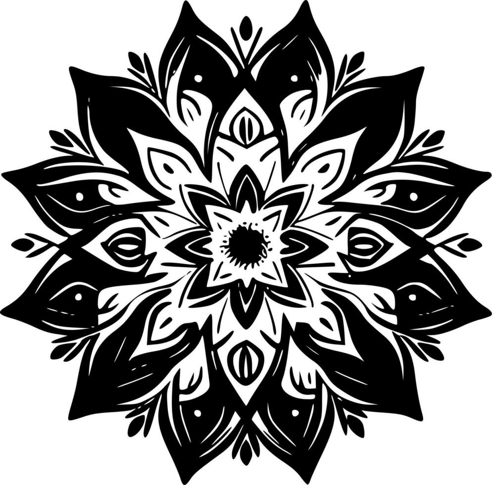 mandala, minimaliste et Facile silhouette - vecteur illustration