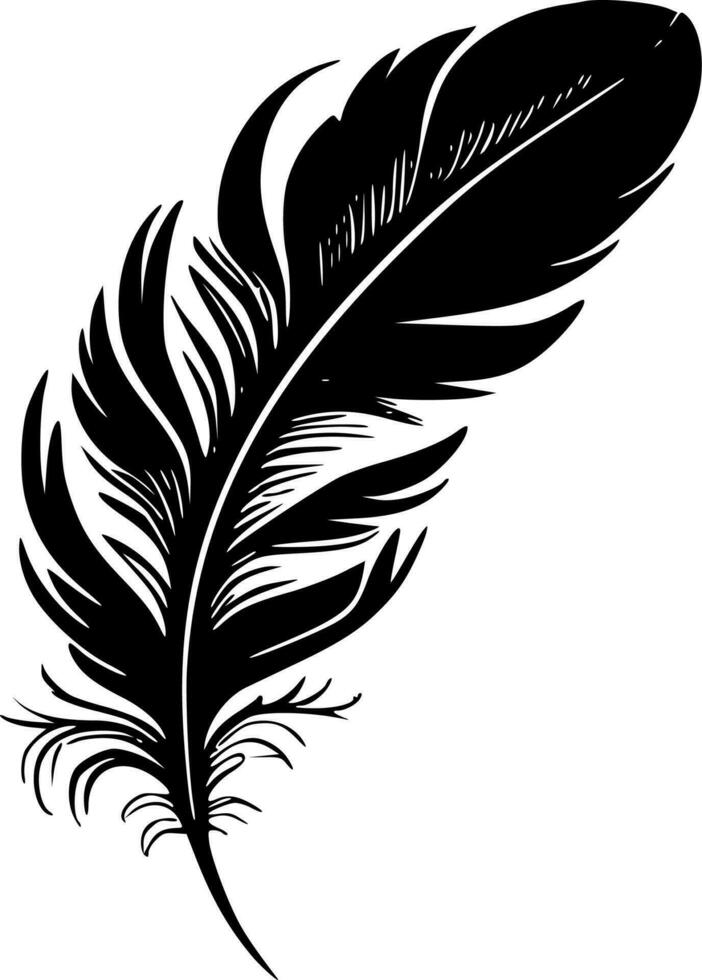 plumes - minimaliste et plat logo - vecteur illustration