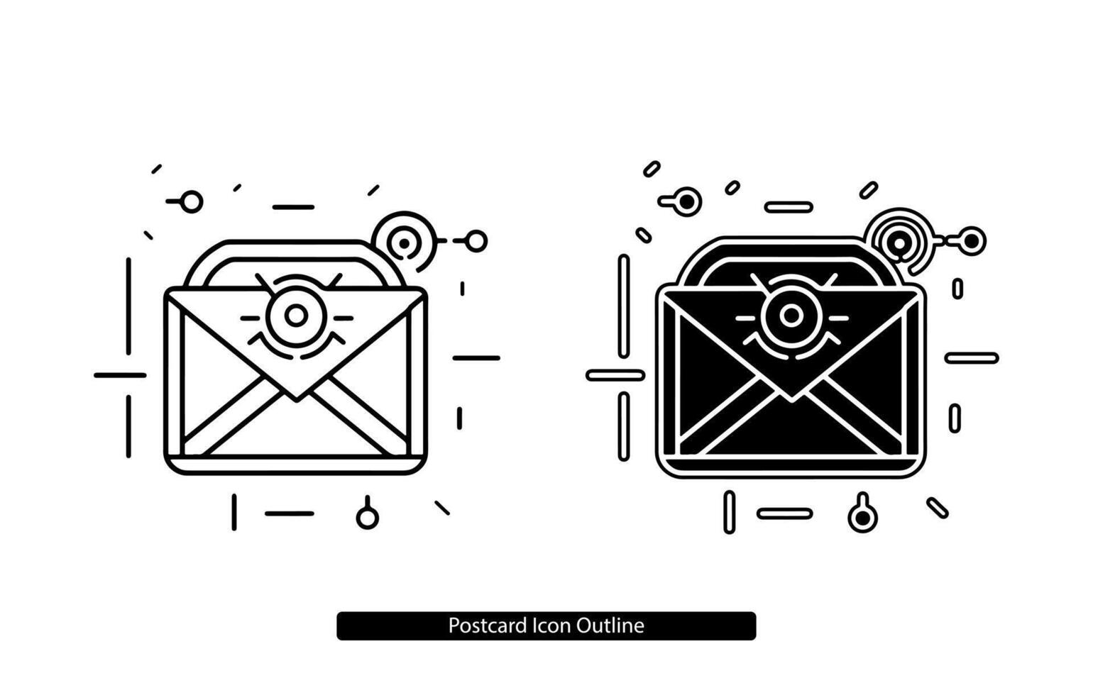 carte postale envoyer contour icône. linéaire style signe pour mobile concept et la toile conception. courrier Publier carte Facile ligne vecteur icône