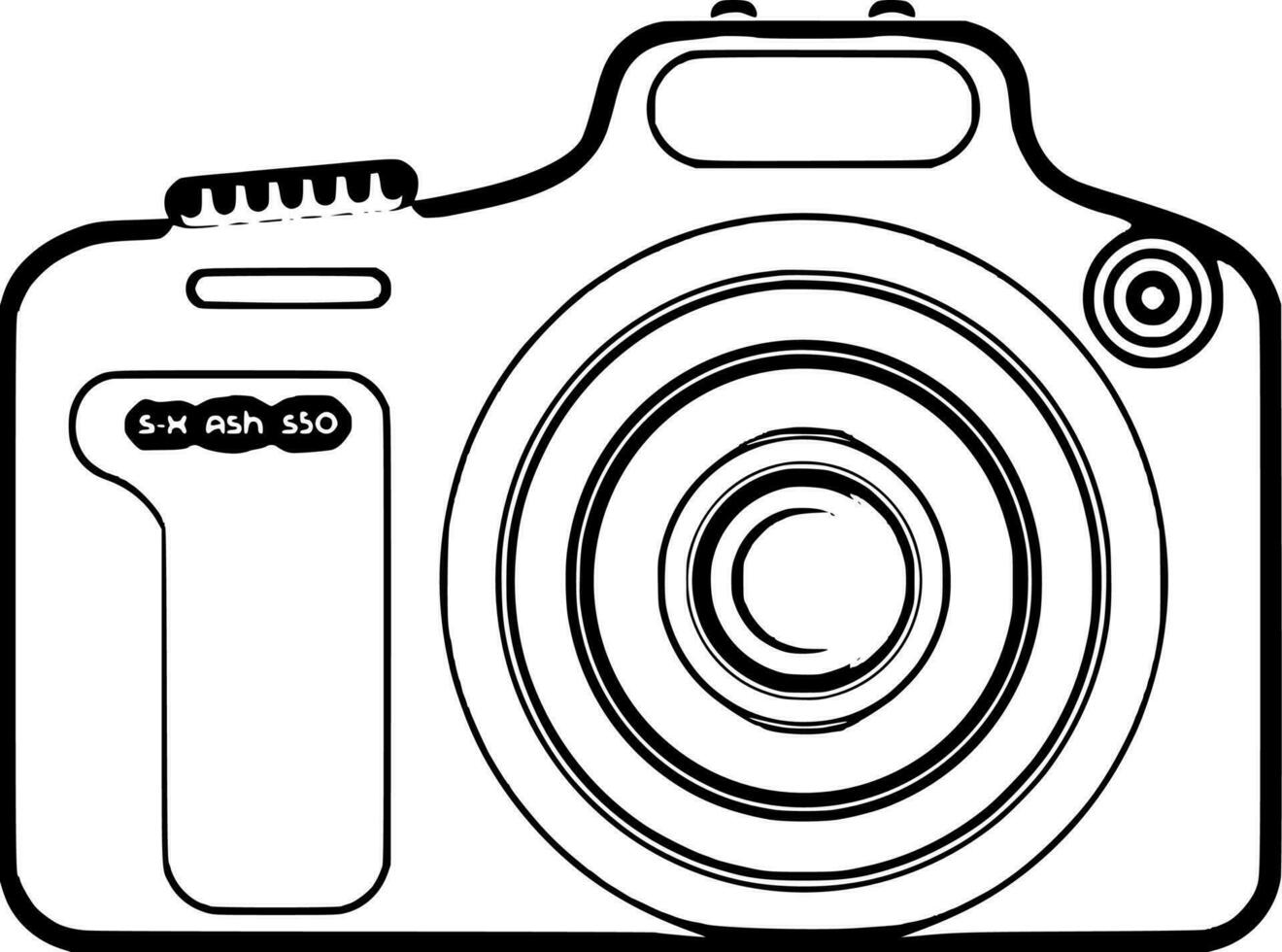 vecteur silhouette de caméra sur blanc Contexte