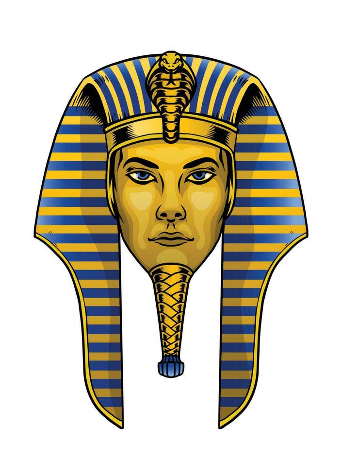 pharaon tête de égyptien mythologie vecteur