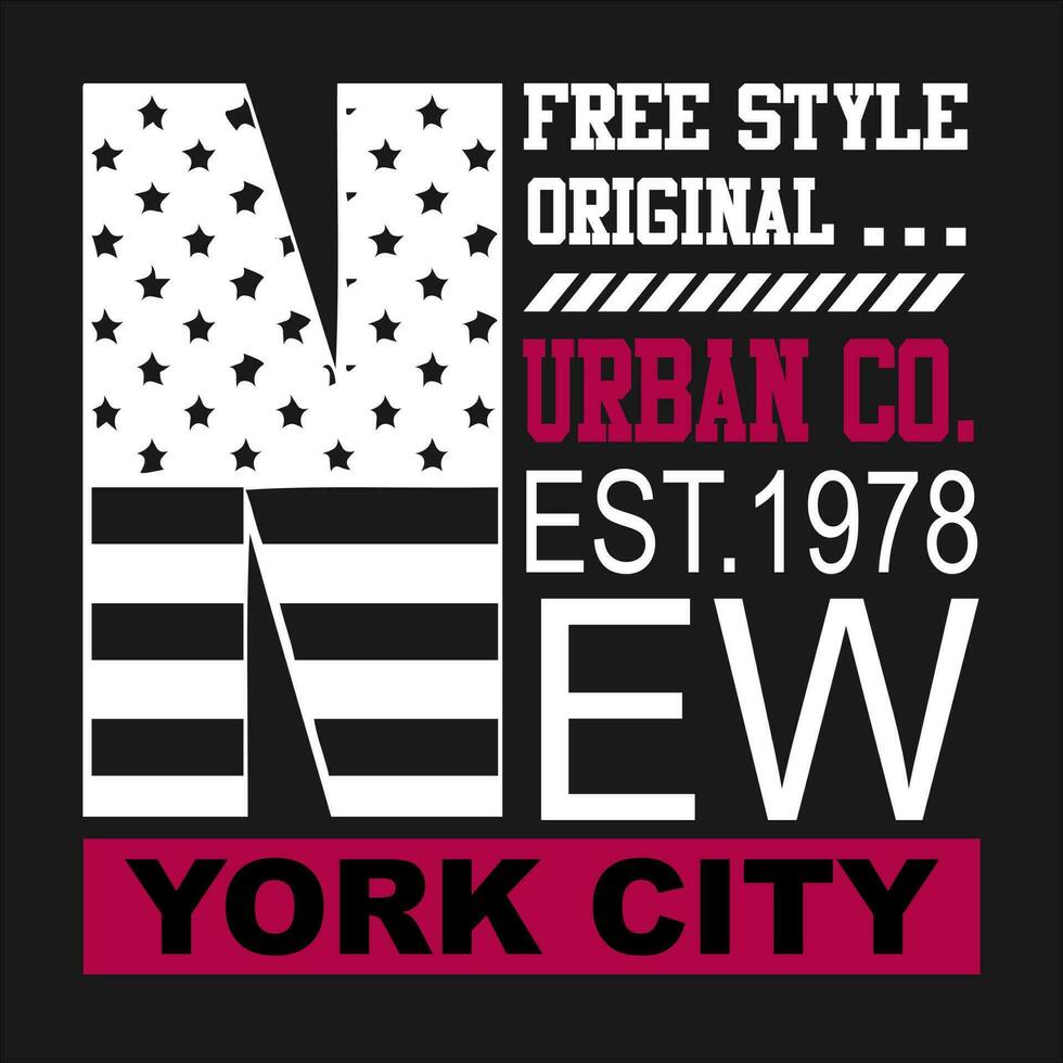 Nouveau york Brooklyn texte, affiche, logo, modèle vecteur conception