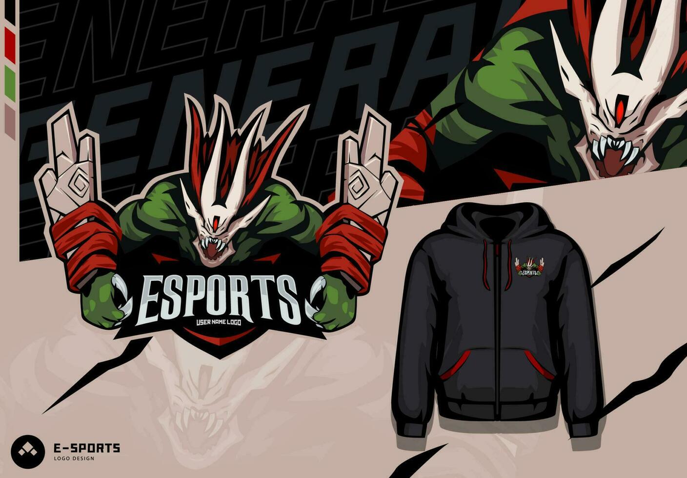 vecteur diable golems esport mascotte logo