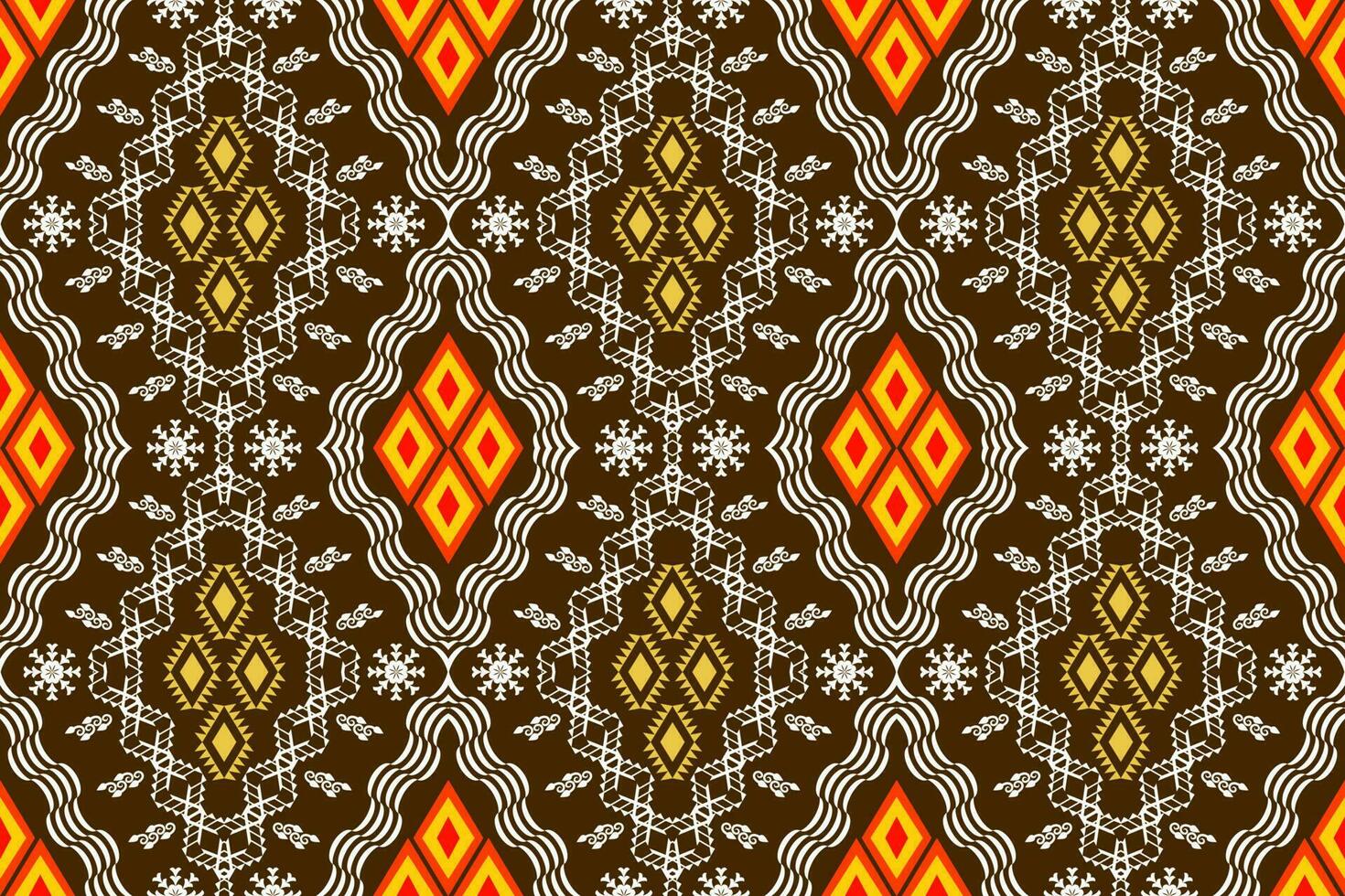 ethnique figure aztèque broderie style. géométrique ikat Oriental traditionnel art conception des motifs pour ethnique arrière-plan, papier peint, mode, vêtements, emballage, tissu, élément, sarong, graphique, vecteur illustration