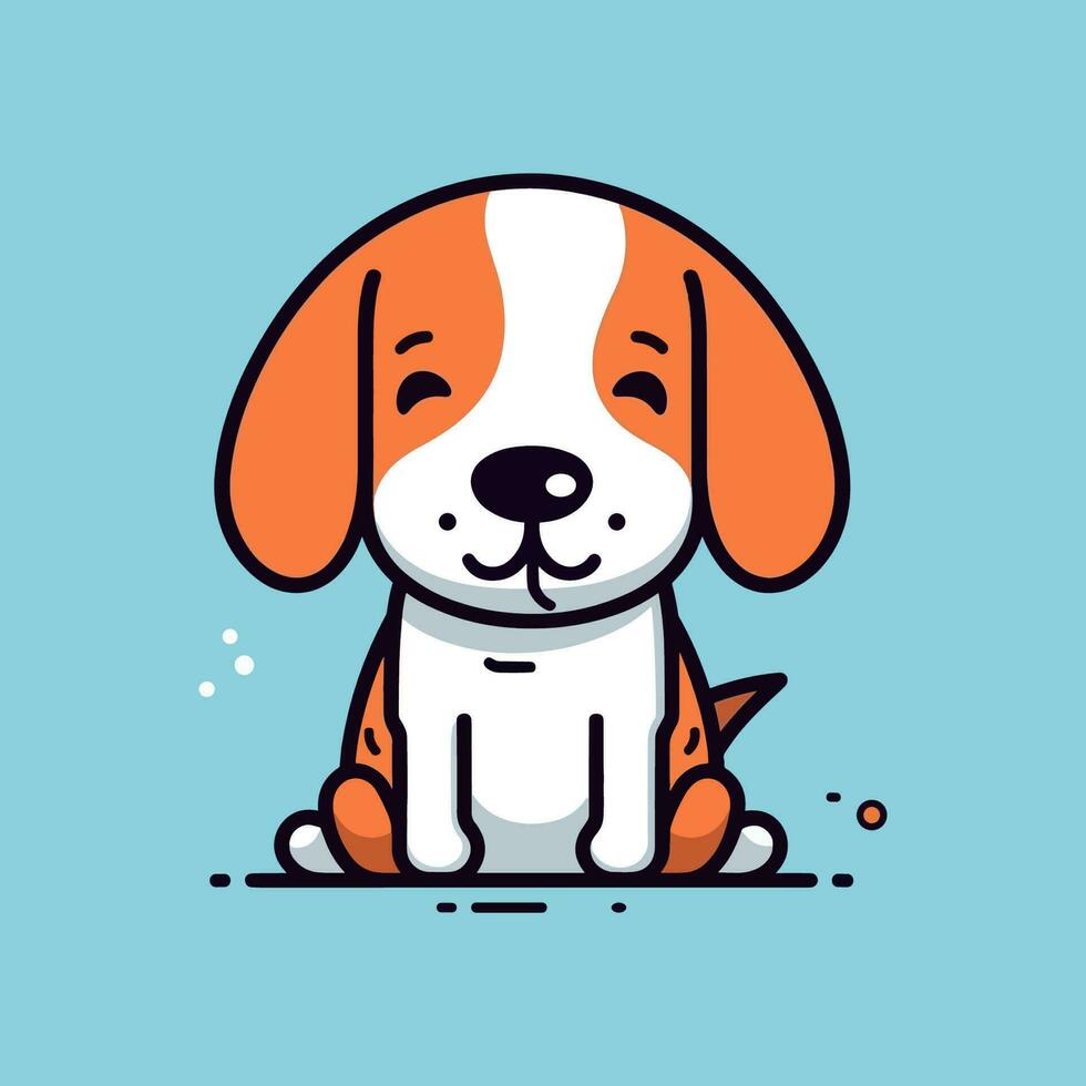 mignonne chien illustration est adorable et espiègle, parfait pour dessins cette sont amusement et léger. vecteur
